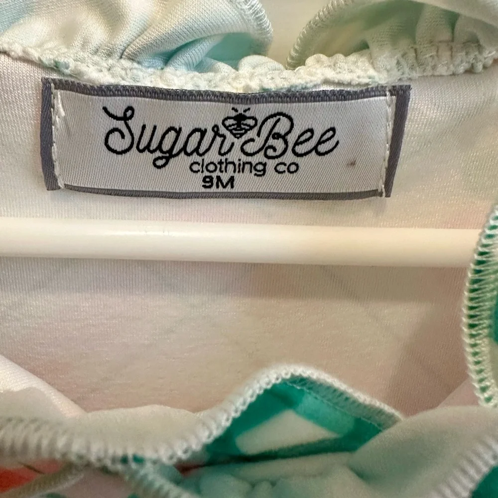 SUGAR BEE CLOTHING - Ruffle Buttflap - Peaches Plaid - NWOT!